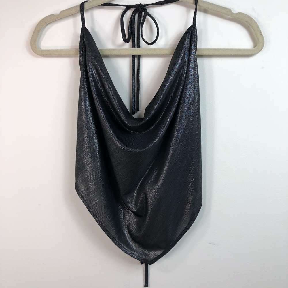 Metallic Backless blouse size s